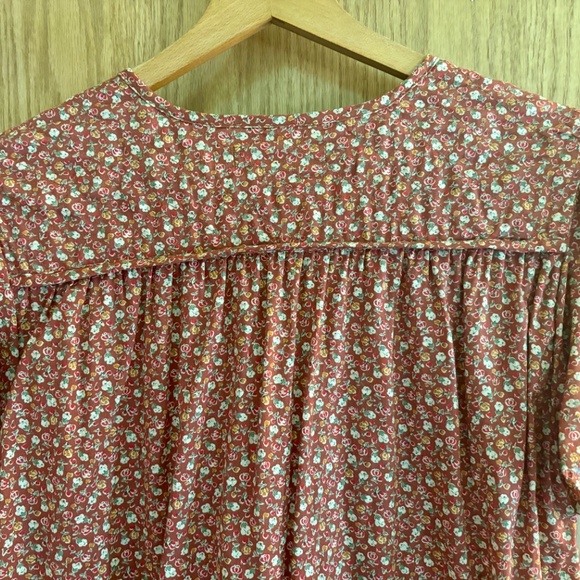 Christy Dawn Calico Rust Floral Cotton Dawn Dress Size Large Rooibos Harvest - Picture 5 of 8